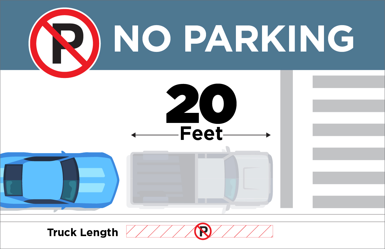 No parking. Within 20 feet of a crosswalk.