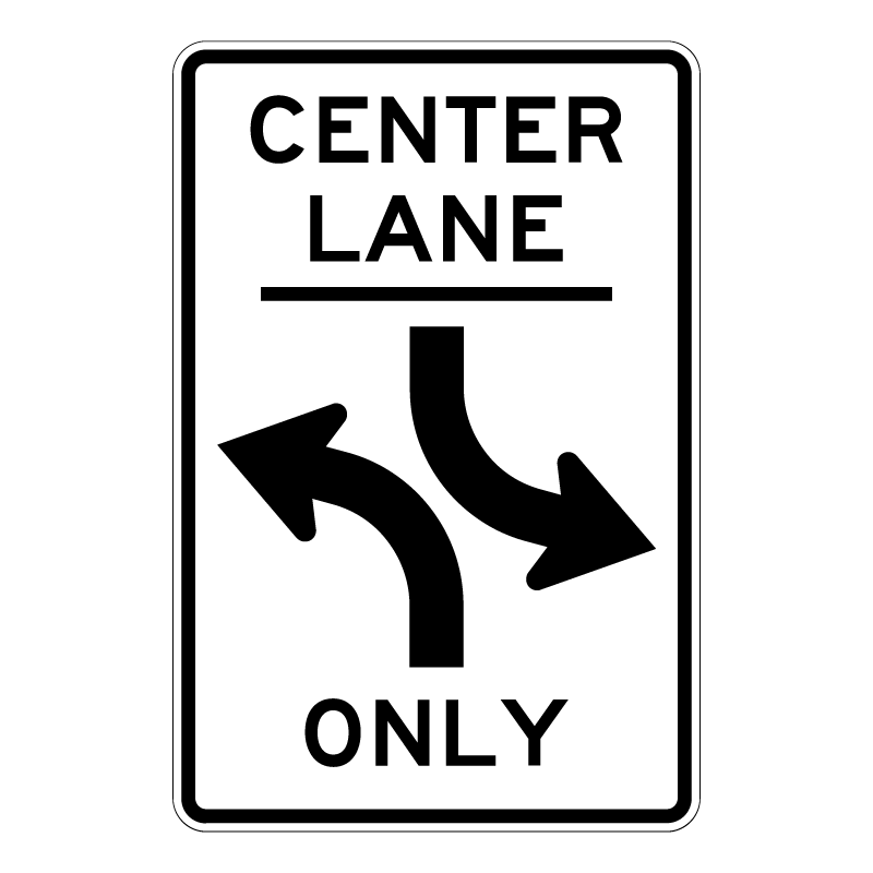 This sign marks a lane that is only for left turning vehicles.