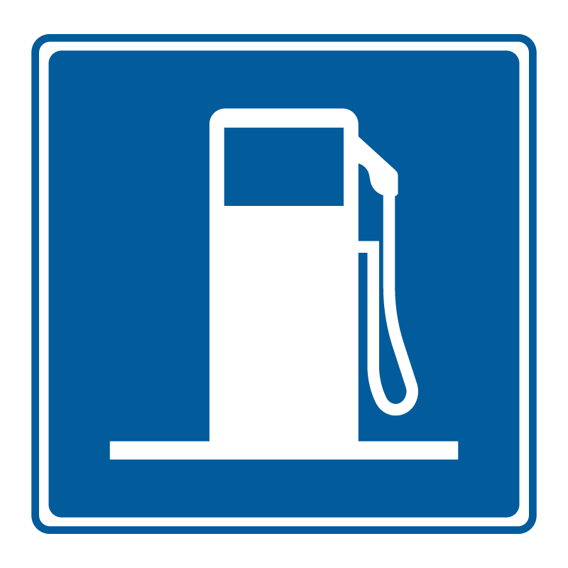Gas guide sign