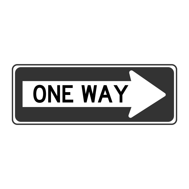One way sign