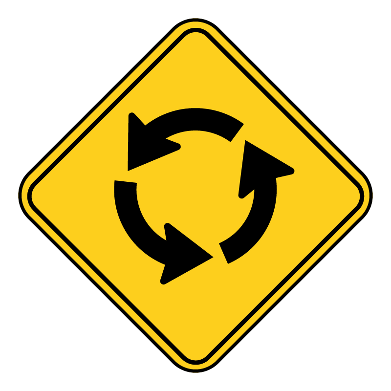 Roundabout sign