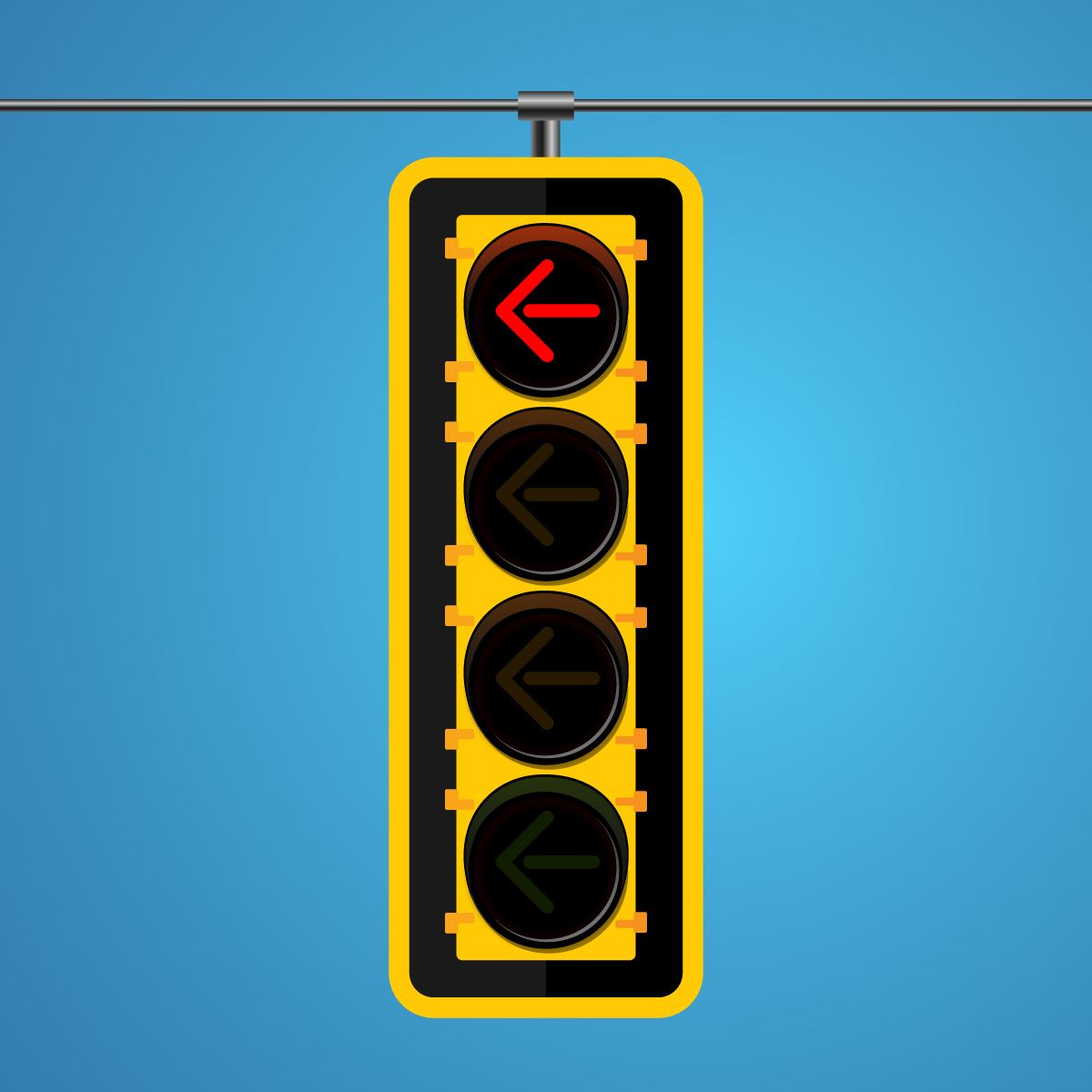 RED ARROW TRAFFIC LIGHT (Left Turn)